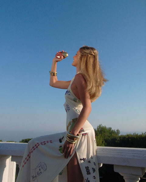HALTER MAQLOUBA KNITTED DRESS
