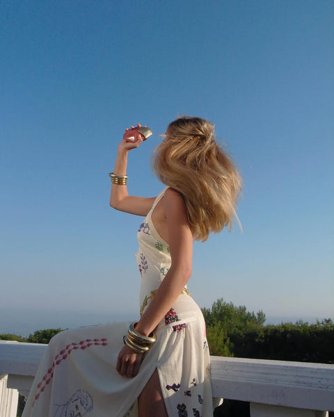 HALTER MAQLOUBA KNITTED DRESS
