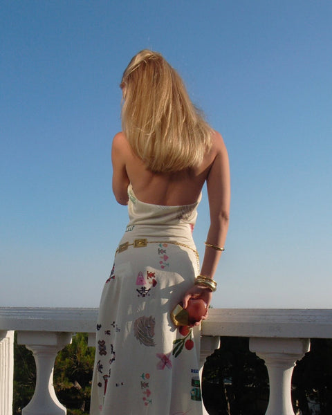 HALTER MAQLOUBA KNITTED DRESS