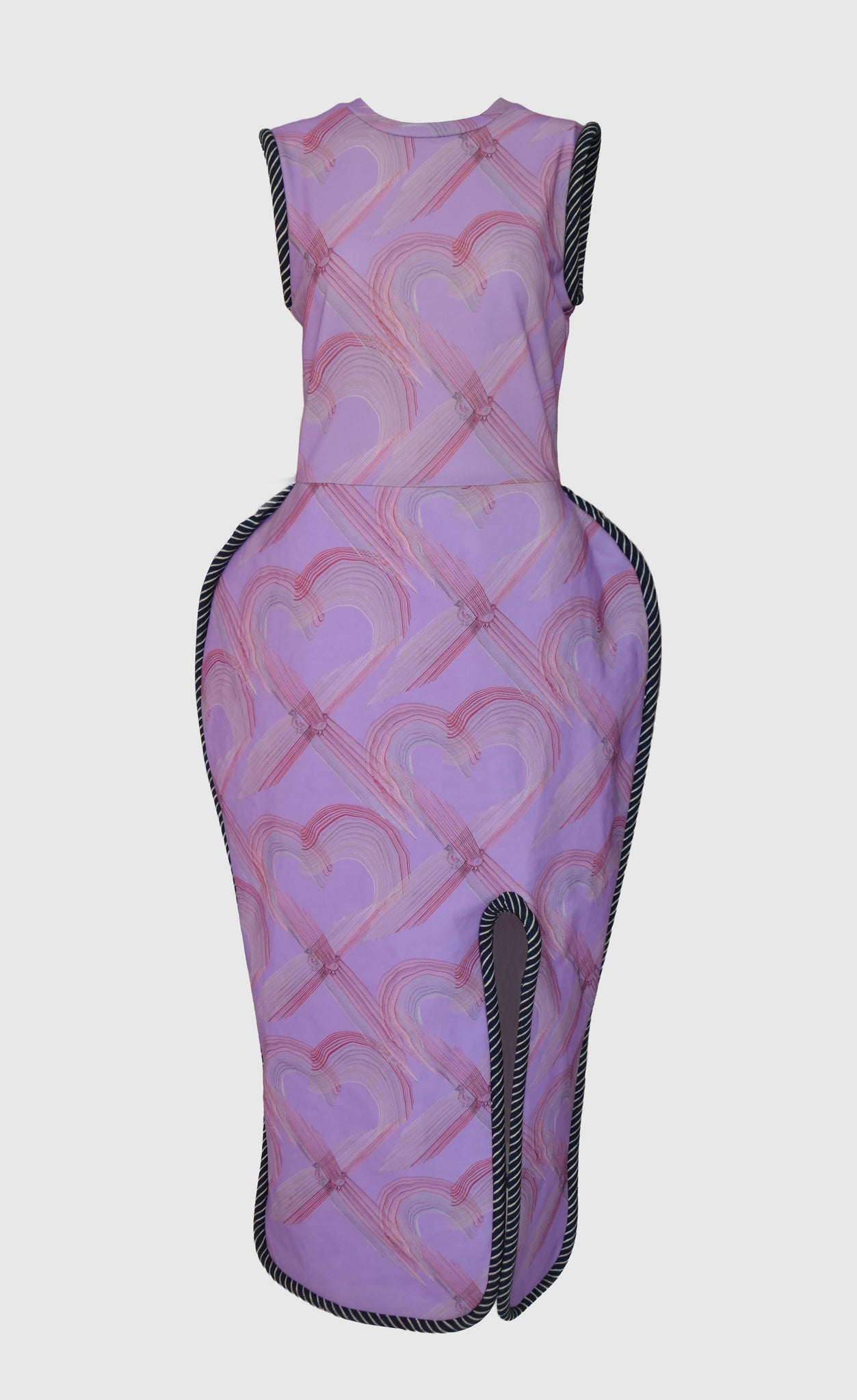 pink dress with birds Pink dress with blue birds womens size small