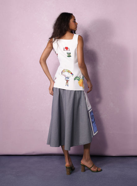 SCARF TWIST SKIRT
