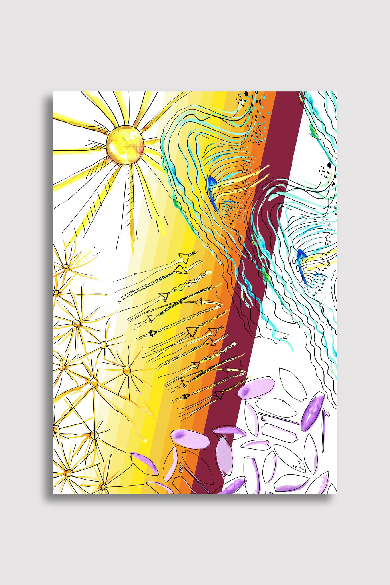 Cocktails By The Beach Wall Art