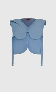 BLUE BIKINI COLLAR SHIRT
